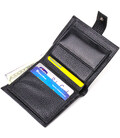 Красивый мужской бумажник из натуральной зернистой кожи CANPELLINI 21730 Черный картинка, изображение, фото