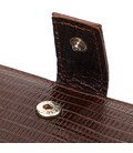 Оригинальное вертикальное мужское портмоне среднего размера из натуральной кожи с тиснением CANPELLINI 21734 Коричневое картинка