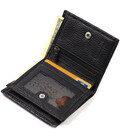 Шкіряне компактне портмоне для чоловіків з тисненням CANPELLINI 21739 Чорне картинка, зображення, фото