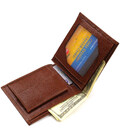 Бумажник для стильных мужчин без застежки из натуральной кожи CANPELLINI 21765 Светло-коричневый картинка, изображение, фото
