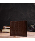 Интересное мужское портмоне из натуральной фактурной кожи CANPELLINI 21785 Коричневое картинка, изображение, фото
