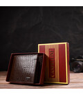 Интересное мужское портмоне из натуральной фактурной кожи CANPELLINI 21785 Коричневое картинка, изображение, фото
