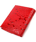 Превосходный кошелек для женщин среднего размера из натуральной кожи с тиснением под рептилию CANPELLINI 21818 Красный картинка,