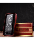 Элегантный лакированный кошелек для женщин из натуральной фактурной кожи с тиснением под рептилию CANPELLINI 21826 Черный картин