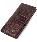 Превосходное стильное мужское портмоне из натуральной кожи с тиснением под крокодила CANPELLINI 21846 Коричневое картинка, изобр