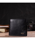 Зручний чоловічий гаманець з натуральної гладкої шкіри CANPELLINI 21877 Чорний картинка, зображення, фото