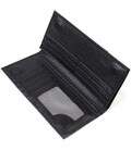 Фактурний чоловічий вертикальний гаманець з натуральної шкіри з тисненням CANPELLINI 21906 Чорний картинка, зображення, фото