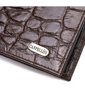 Фактурний чоловічий гаманець для грошей з натуральної шкіри з тисненням під крокодила CANPELLINI 21943 Коричневий картинка, зобр