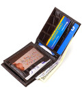 Фактурний чоловічий гаманець для грошей з натуральної шкіри з тисненням під крокодила CANPELLINI 21943 Коричневий картинка, зобр