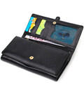 Класичний жіночий гаманець з великою кількістю відділень із натуральної шкіри Tony Bellucci 21961 Чорний картинка, зображення, ф