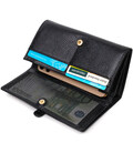 Класичний жіночий гаманець з великою кількістю відділень із натуральної шкіри Tony Bellucci 21961 Чорний картинка, зображення, ф