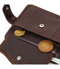 Мужской бумажник из натуральной кожи с тиснением под крокодила BOND 21991 Коричневый картинка, изображение, фото