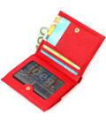 Яскравий жіночий гаманець із місткою монетницею на кнопці з натуральної шкіри Tony Bellucci 22011 Червоний картинка, зображення,