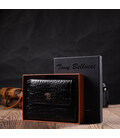 Компактный женский кошелек с вместительной монетницей на молнии из натуральной кожи Tony Bellucci 22014 Черный картинка, изображ