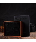 Стильный мужской кошелек горизонтального формата из натуральной кожи Tony Bellucci 22015 Черный картинка, изображение, фото