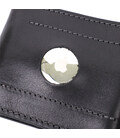 Зручний шкіряний затискач для грошей з держателем Apple AirTag GRANDE PELLE 11619 Чорний картинка, зображення, фото