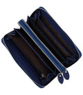 Вместительный женский кошелек-клатч с двумя отделениями на молниях ST Leather 19431 Синий картинка, изображение, фото