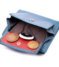 Красиве шкіряне портмоне з монетницею зовні для стильних жінок ST Leather 19457 Бірюзовий картинка, зображення, фото
