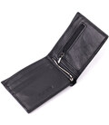 Чоловічий гаманець-затиск з натуральної шкіри ST Leather 22460 Чорний картинка, зображення, фото