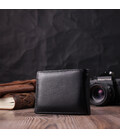 Чоловічий гаманець-затиск з натуральної шкіри ST Leather 22460 Чорний картинка, зображення, фото