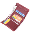 Кожаный женский кошелек в три сложения ST Leather 22489 Бордовый картинка, изображение, фото