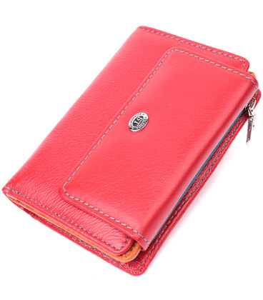 Яскравий гаманець для жінок із натуральної шкіри ST Leather 22503 Червоний картинка, зображення, фото