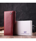 Горизонтальный женский кошелек из натуральной кожи ST Leather 22516 Бордовый картинка, изображение, фото