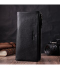 Жіночий гаманець-клатч із двома блискавками з натуральної шкіри ST Leather 22527 Чорний картинка, зображення, фото