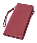 Добротный женский кошелек-клатч с двумя молниями из натуральной кожи ST Leather 22528 Бордовый картинка, изображение, фото