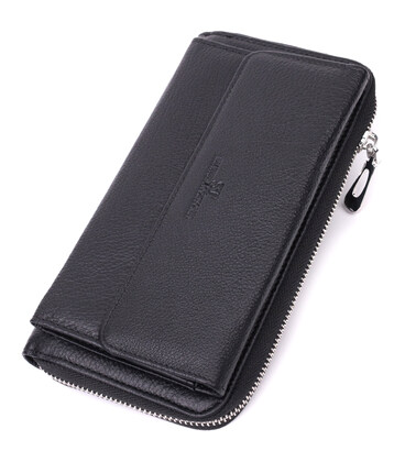 Функциональный кошелек-клатч унисекс из натуральной кожи ST Leather 22529 Черный картинка, изображение, фото
