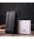 Функциональный кошелек-клатч унисекс из натуральной кожи ST Leather 22529 Черный картинка, изображение, фото
