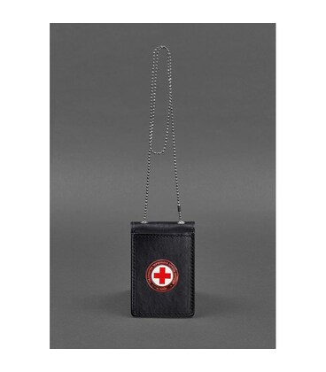 Кожаная обложка на цепочке для удостоверения Красного Креста картинка, изображение, фото