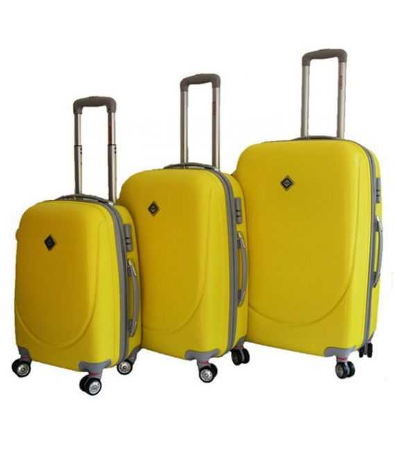 Набор Чемоданов Bonro Smile Double Wheels желтый фото, картинка, изображение