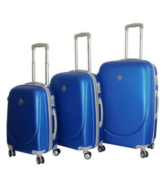 Набор Чемоданов Bonro Smile Double Wheels синий фото, картинка, изображение