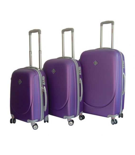 Набор Чемоданов Bonro Smile Double Wheels фиолетовый фото, картинка, изображение