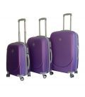 Набор Чемоданов Bonro Smile Double Wheels фиолетовый фото, картинка, изображение