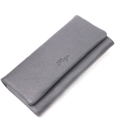 Стильний жіночий гаманець із натуральної шкіри KARYA 21024 Сірий картинка, зображення, фото