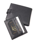 Классический мужской кошелек из натуральной кожи KARYA 21066 Черный картинка, изображение, фото