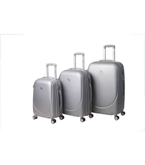 Набор Чемоданов Bonro Smile Double Wheels серый фото, картинка, изображение