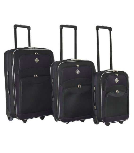 Набір Валіз Bonro Best чорно-т. фіолетовий картинка, зображення, фото