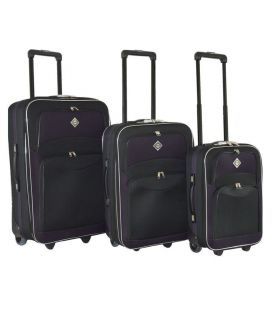 Набор Чемоданов Bonro Best черно-т. фиолетовый фото, картинка, изображение
