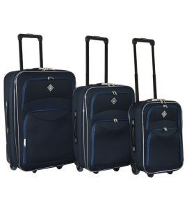 Набор Чемоданов Bonro Best черно-синий фото, картинка, изображение