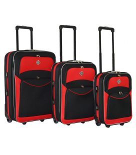 Набор Чемоданов Bonro Best черно-красный фото, картинка, изображение