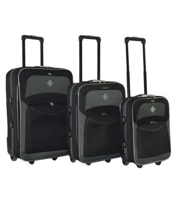 Набір Валіз Bonro Best чорно-сірий картинка, зображення, фото