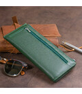 Горизонтальний тонкий гаманець зі шкіри унісекс ST Leather 19328 Зелений картинка, зображення, фото