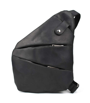 Чоловіча сумка-слінг через плече мікс канвасу та шкіри TARWA RAG-6402-3md картинка, зображення, фото