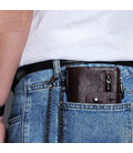Чоловічий гаманець розкладний коричневий з ланцюжком TW040C Bull картинка, изображение, фото
