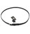 Ремінь жіночий тонкий Grande Pelle 11020400 в чорному кольорі. картинка, зображення, фото