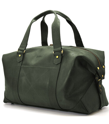 Шкіряна дорожня спортивна сумка тревел TARWA RE-0320-4lx зелена картинка, зображення, фото