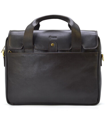 Шкіряна сумка-портфель для ноутбука GC-1812-4lx від TARWA коричнева картинка, изображение, фото